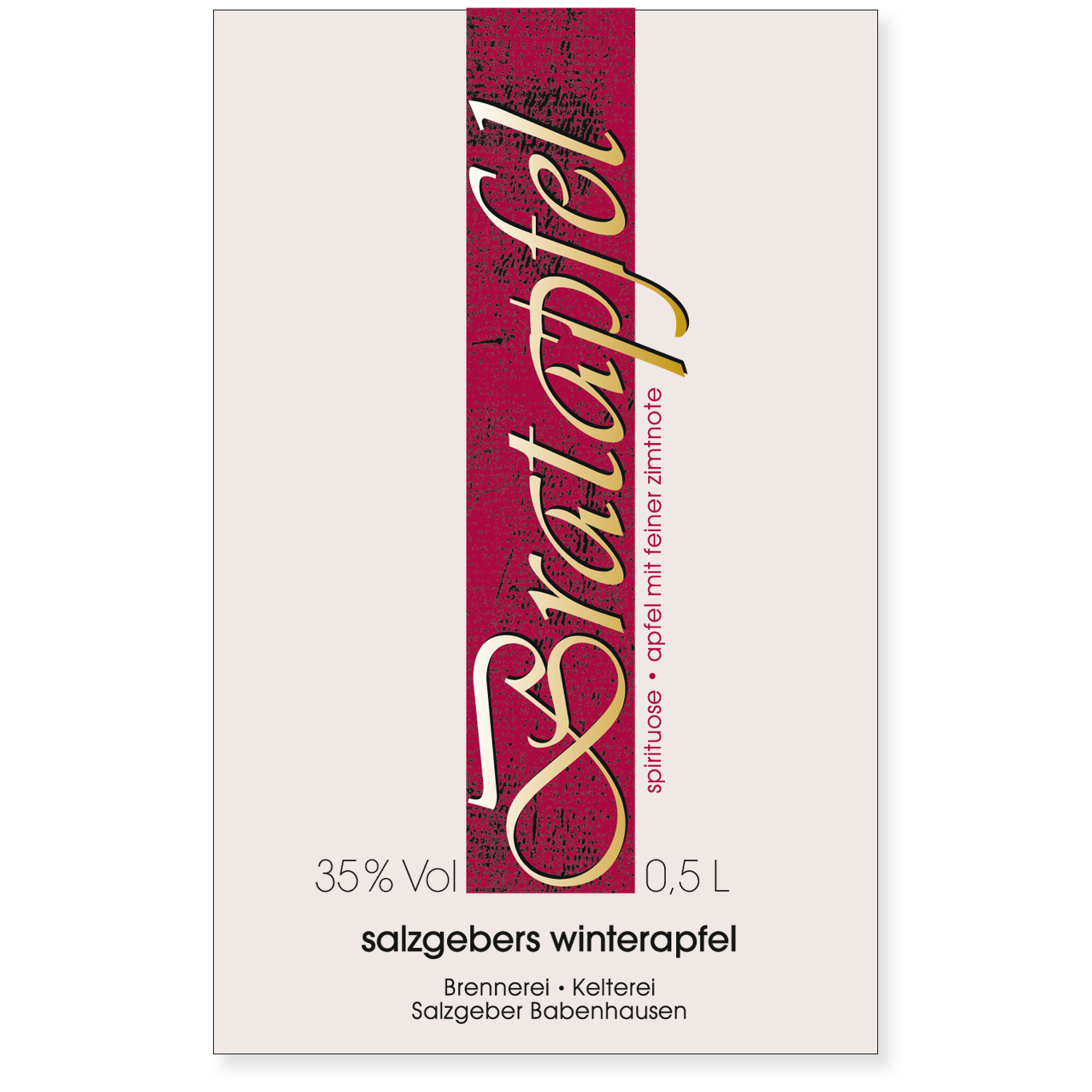 Bratapfel-Spirituose 35 % vol - Salzgeber