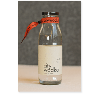 citywodka in der Milchflasche