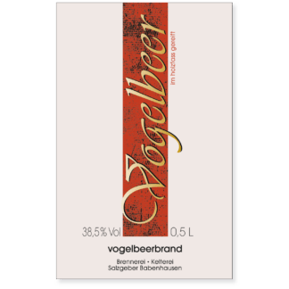 Vogelbeerbrand  barrique 38,5 % vol